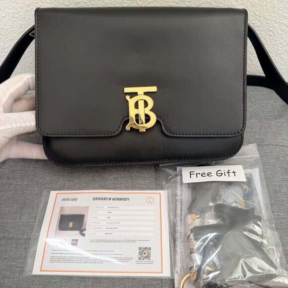 BURBERRY TB Mini bags Leather Black Free Shipping | Duties Paid - Picture 16 of 16